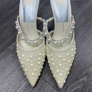Elegant Cream Pearl-Embellished Dolce Vita  Women's Shoes